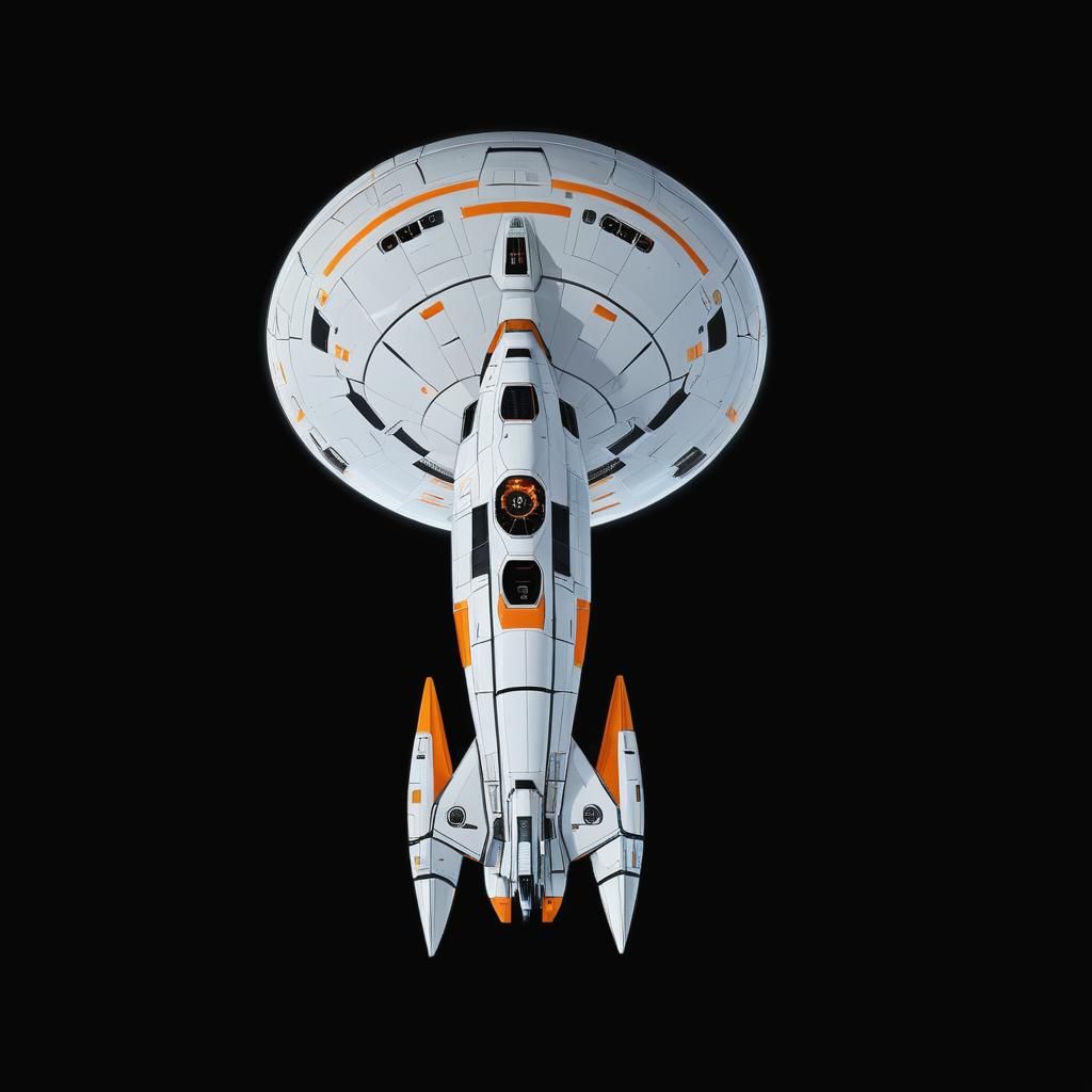 Hyper-Advanced Starship with Supernova Art