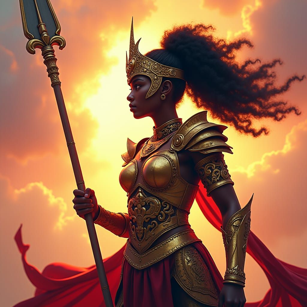 Epic Play Book Cover: Black Warrior in Golden Armor