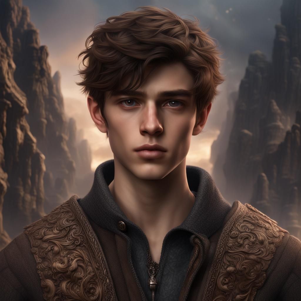 Detailed Digital Painting of a Handsome Young Man