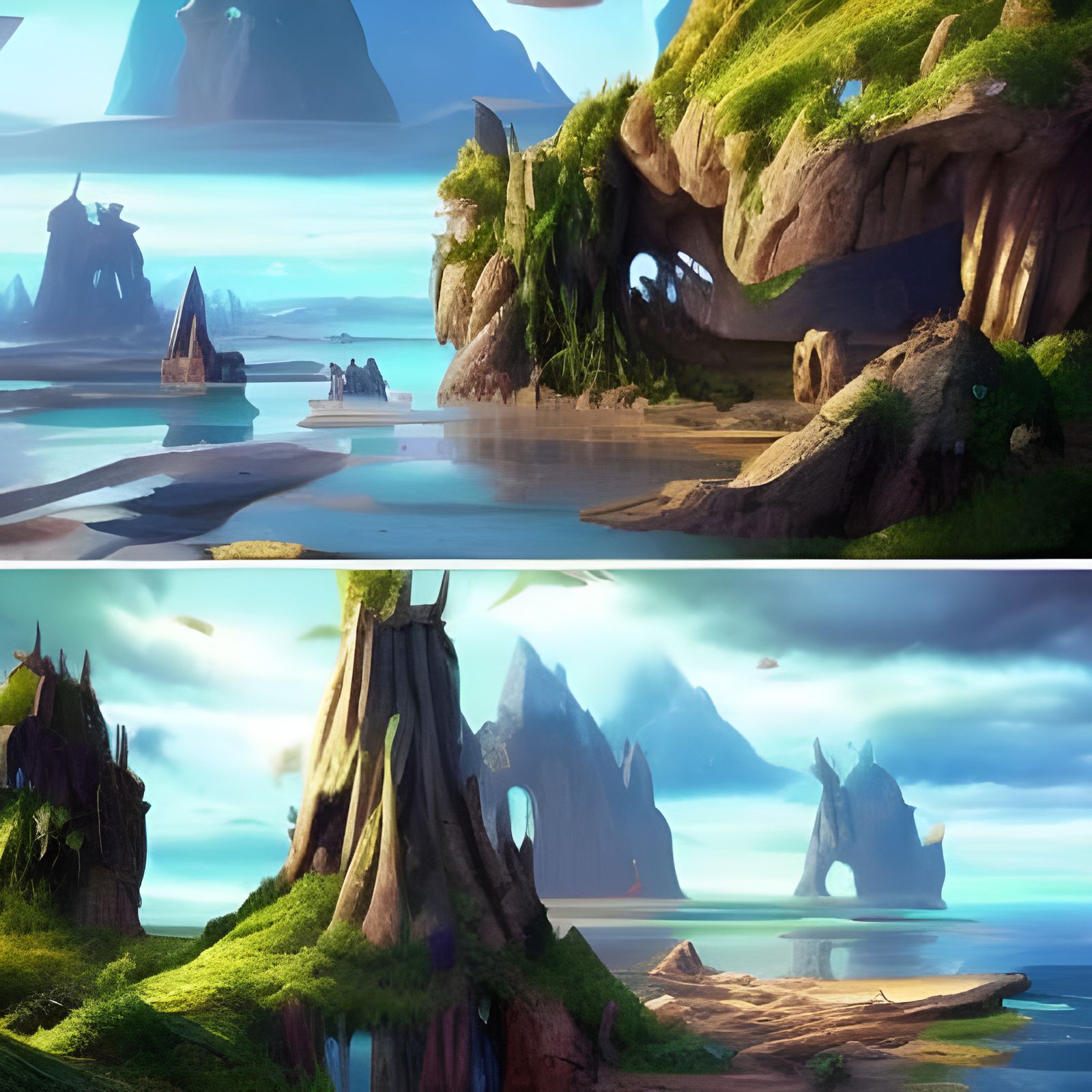 Destiny Islands Dark Fantasy Concept Art in 8K