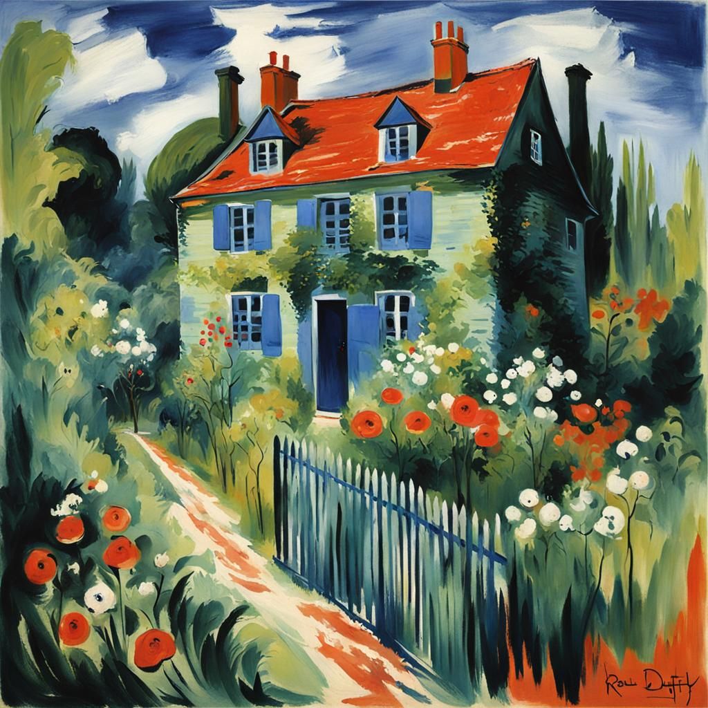 English Cottage Inspired by Raoul Dufy