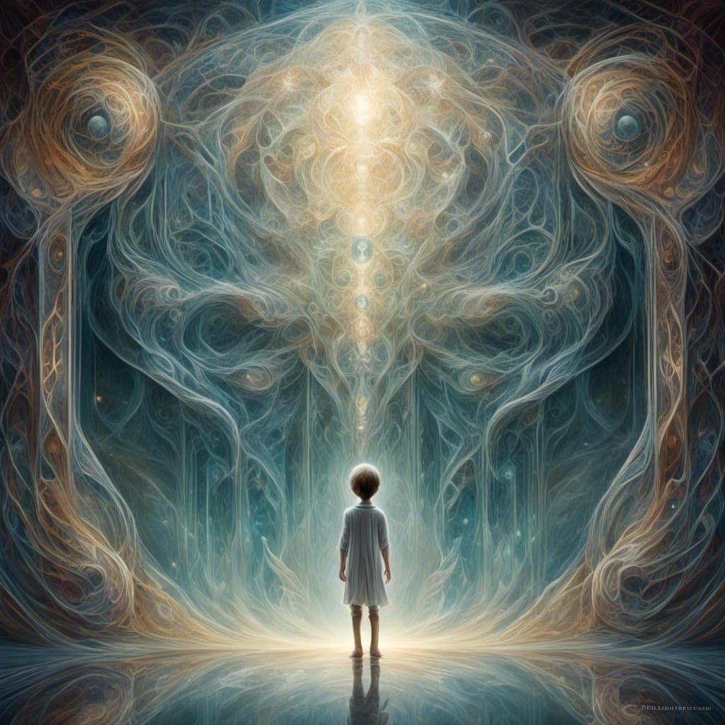 Ethereal Cubist Portal to Alien World