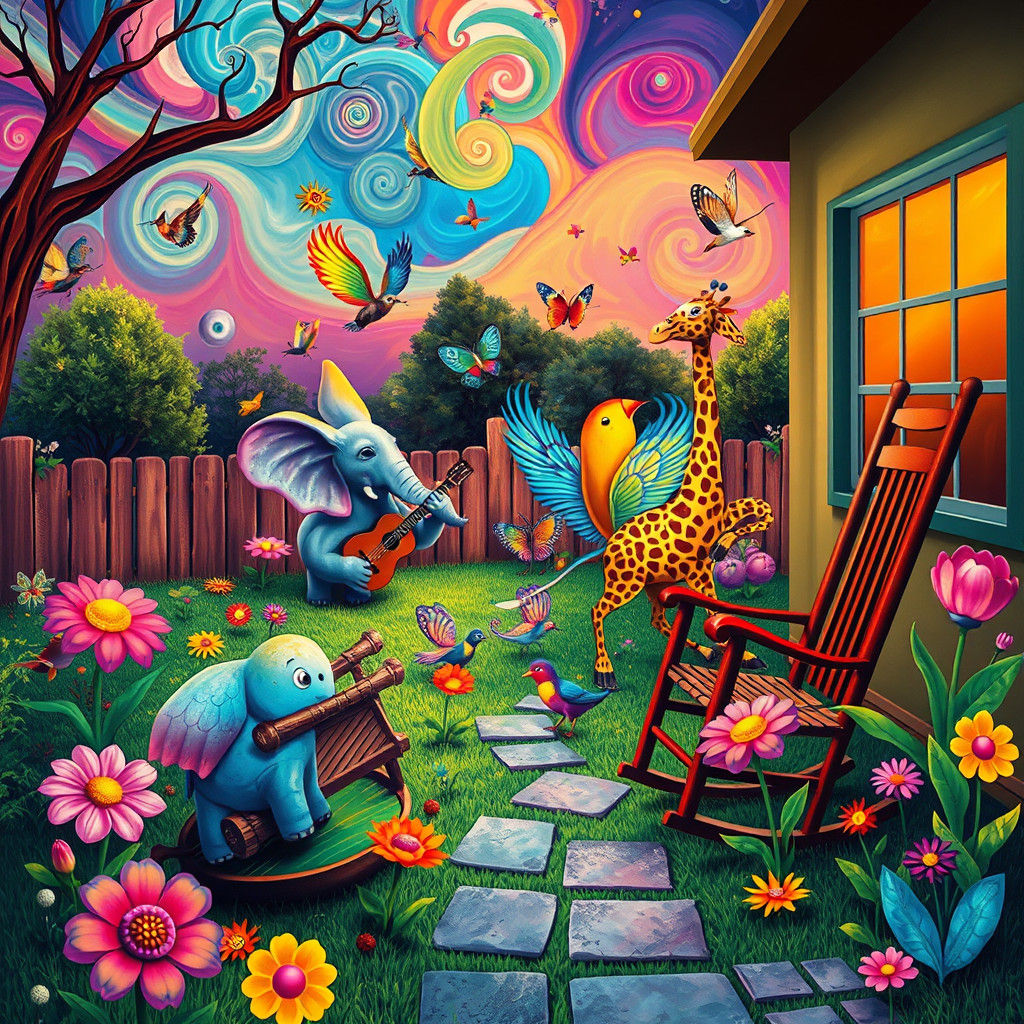 Surreal Backyard Parade Inspired by Salvador Dalí