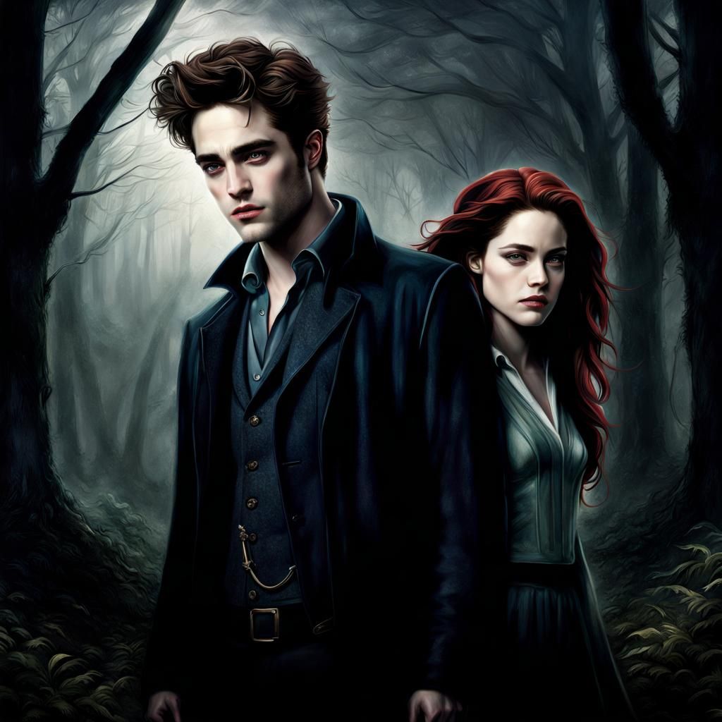 Edward & Bella characters from the movie Twilight