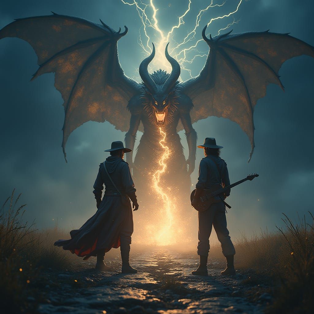 Electric Musicians Confront Cosmic Demon in Dramatic Musical...