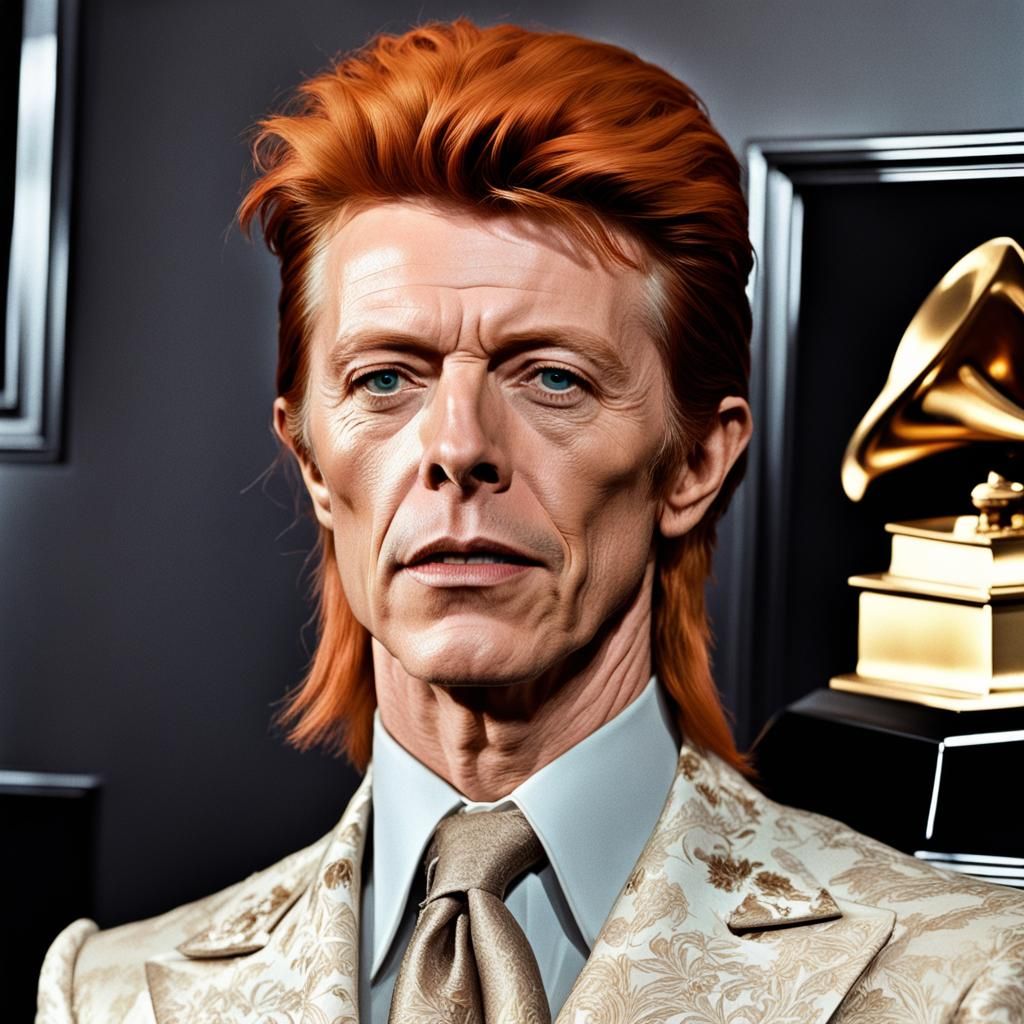 David Bowie at the Grammy Awards, Hyperrealistic Portrait