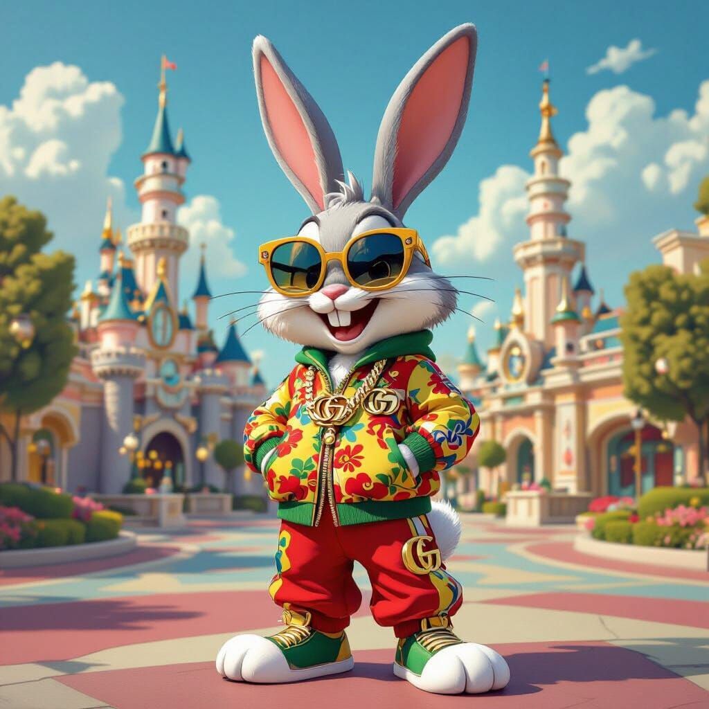 Bugs Bunny in Gucci Style at Disneyland