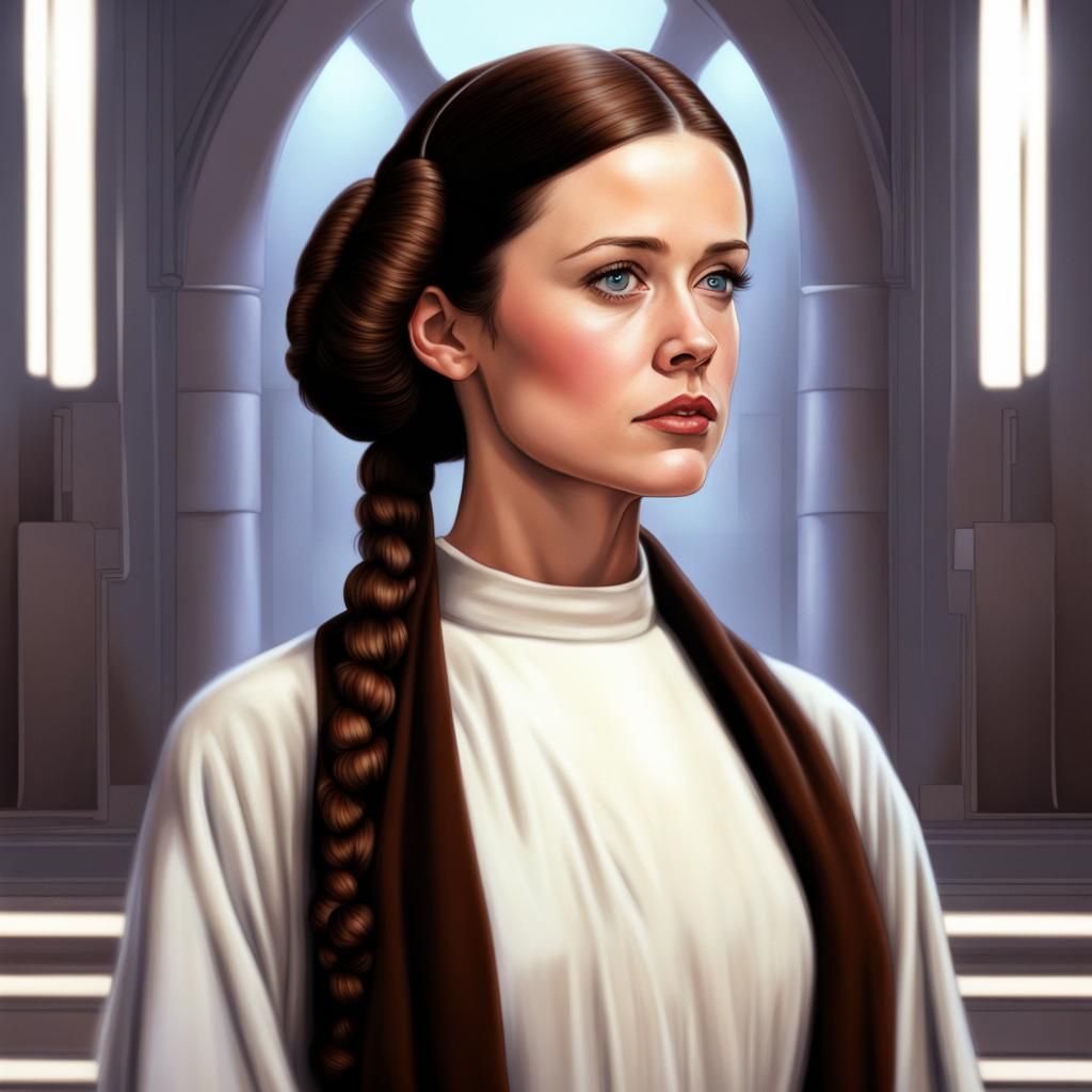 Rory Gilmore as Princess Leia, Moebius Style