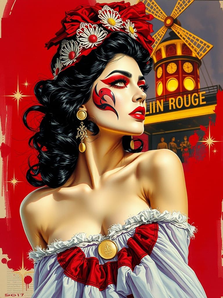 Carmen Dell’Orifice as Can Can Dancer in Magical Realism