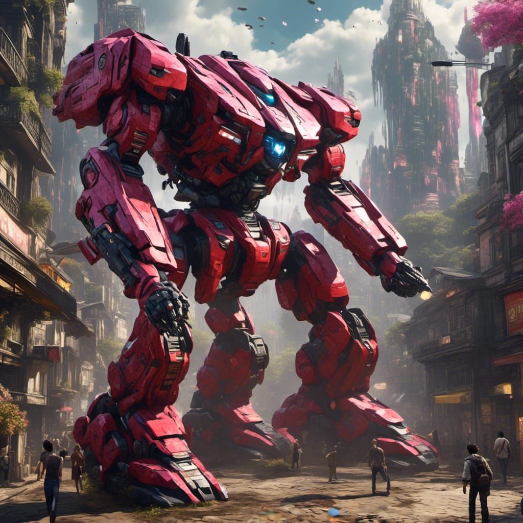 AI Generated Image of a Jaeger Robot