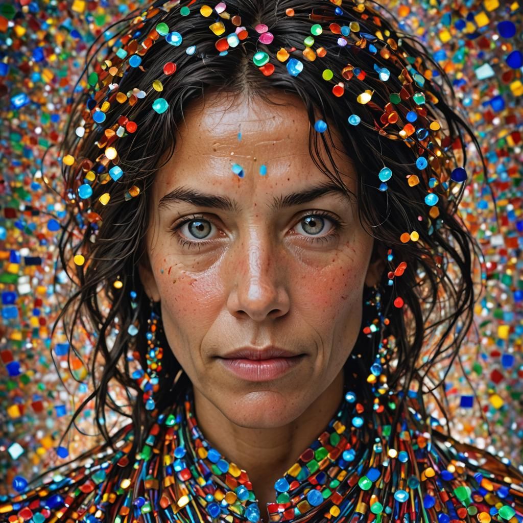 Professional Color Portrait with Bokeh Lighting