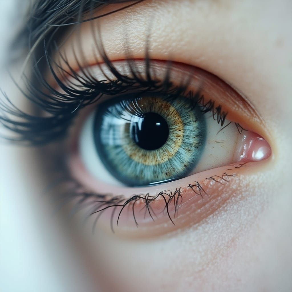 3D Lenticular Print of an Eye with Ghostly Figure