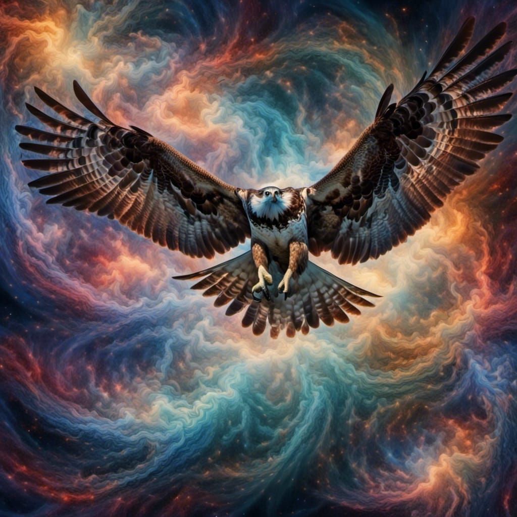 Osprey in Vibrant Aerial Dance