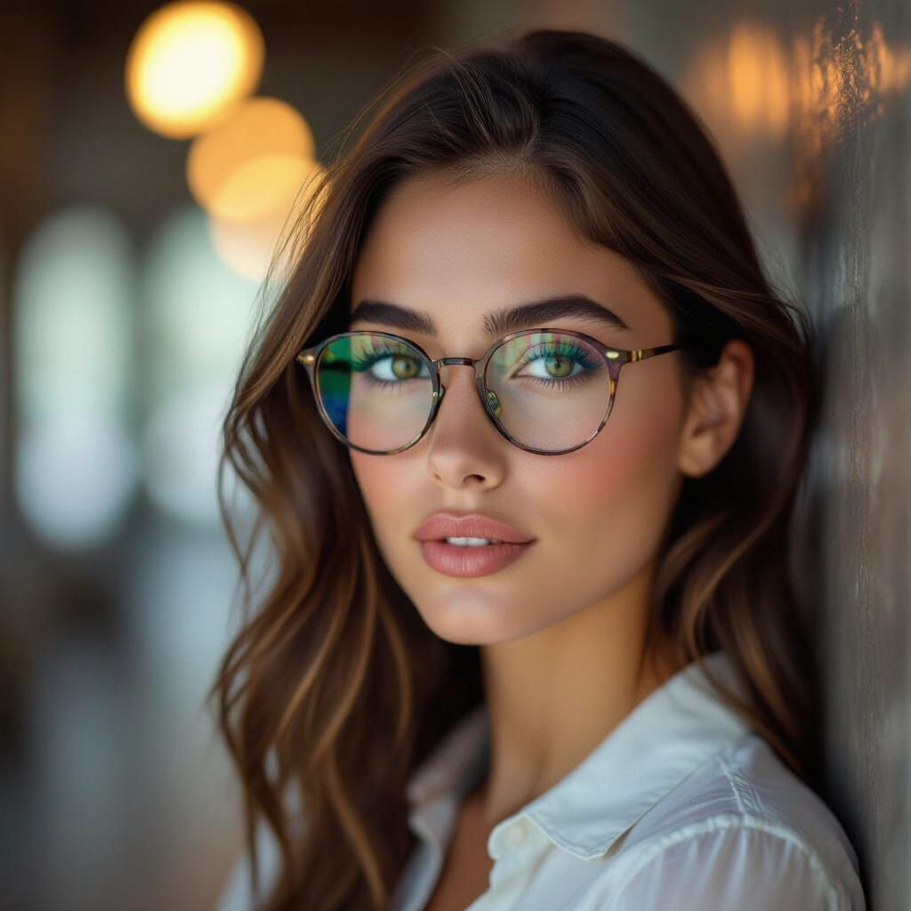 Beautiful Student Portrait with Vibrant Colors and Bokeh