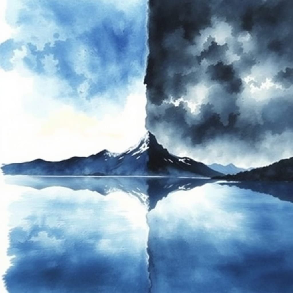 Parted in the middle