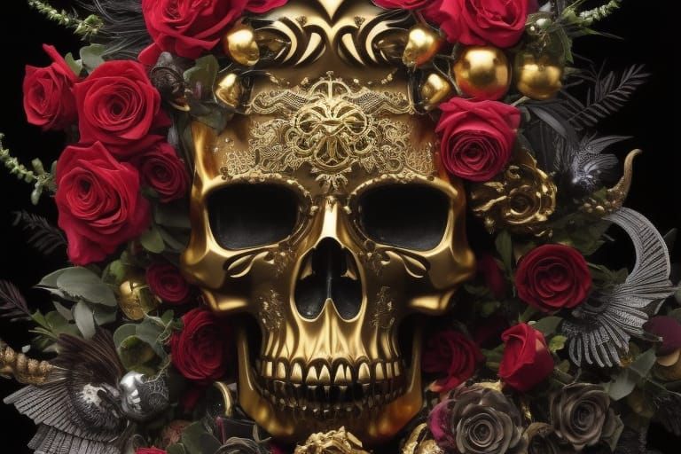 Skull & roses