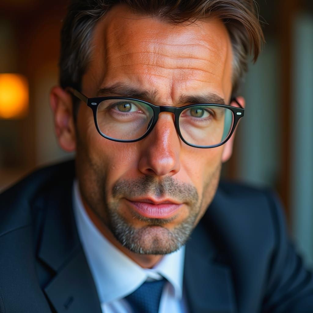 Professional Lawyer Portrait with Bokeh Lighting