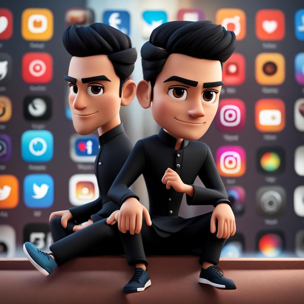 Boy on Instagram: 3D Animated Profile