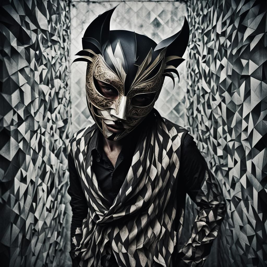 Masked Empath Portrait in Soft Ambient Light