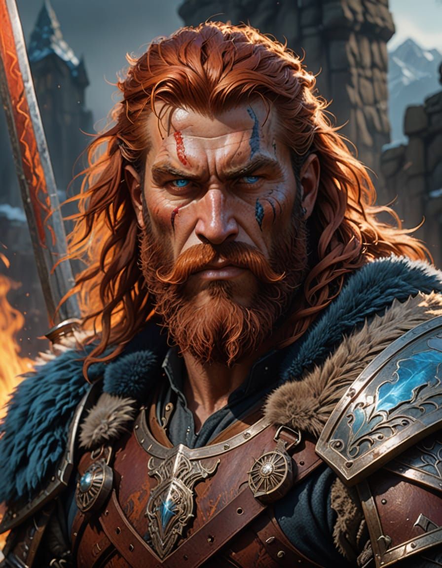 Fafhrd: Greg Rutkowski-Style Fantasy Portrait