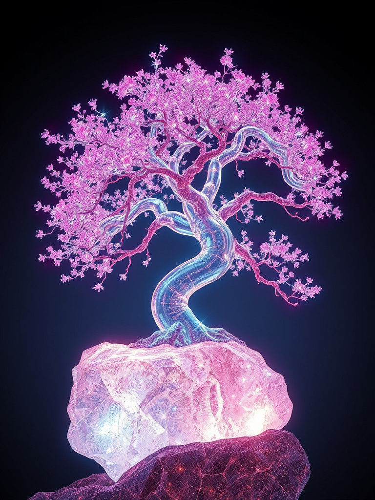 Holographic Cherry Tree on Crystalline Rock