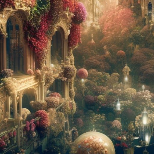 Celestial Star Garden: A Hyperrealistic Fantasy