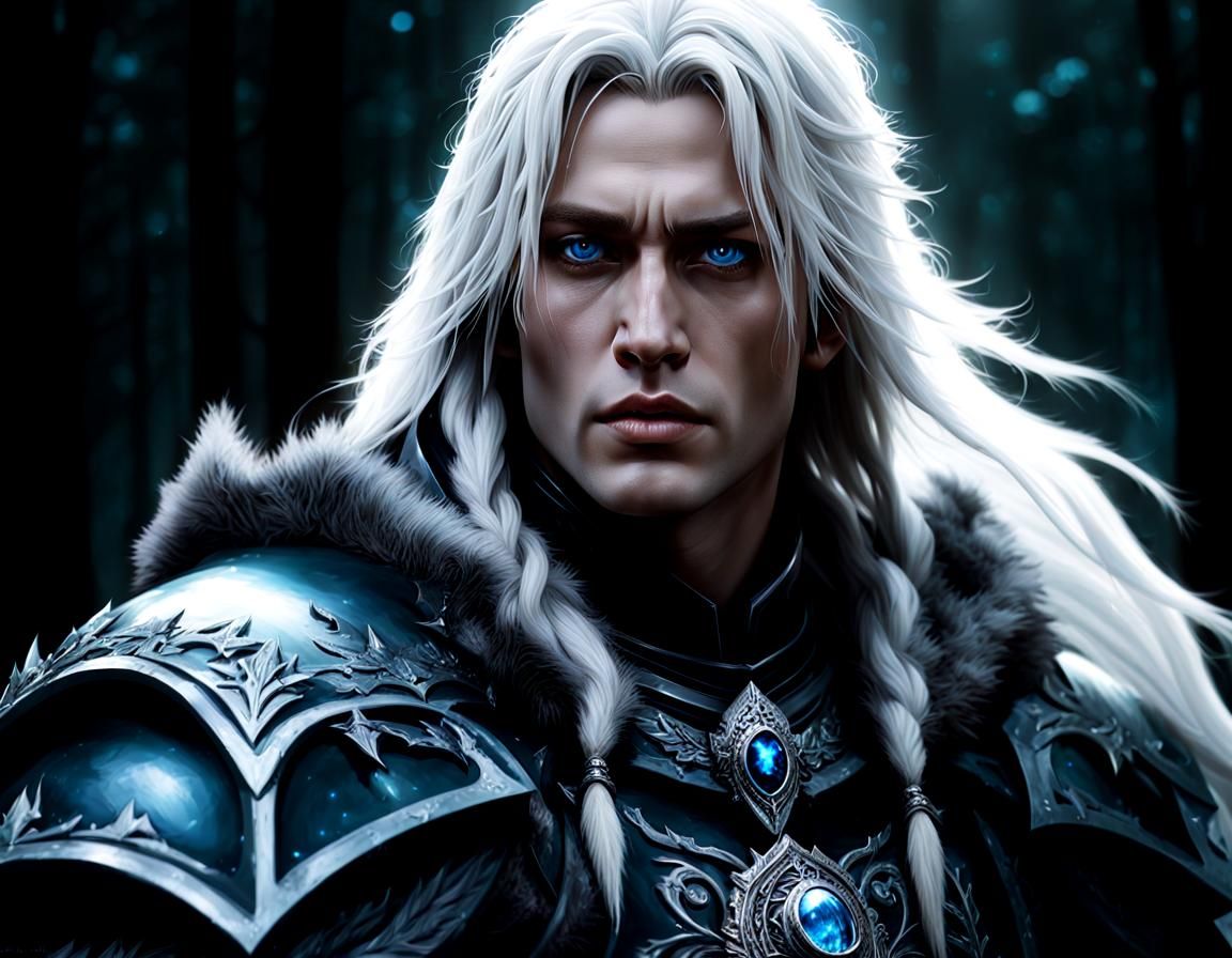 Lich King in Forest: Dark Fantasy Portrait