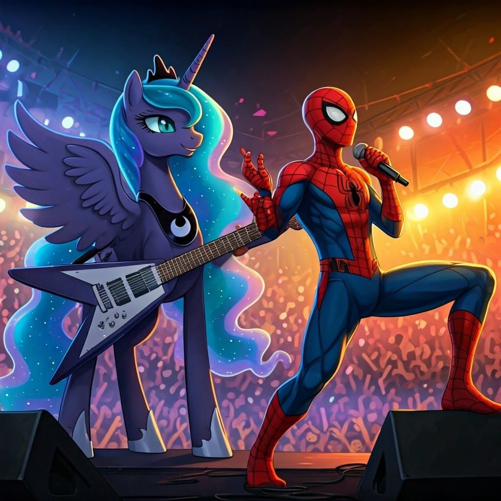 Princess Luna & Spider-Man: Graffiti Concert