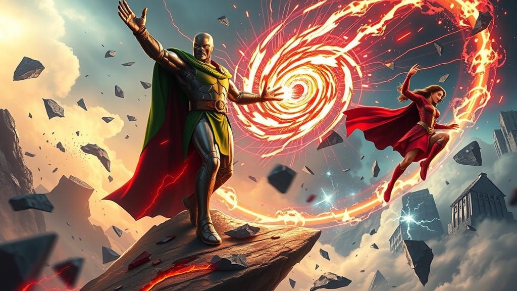 Epic Marvel Battle Scene: Doctor Doom vs United Heroes