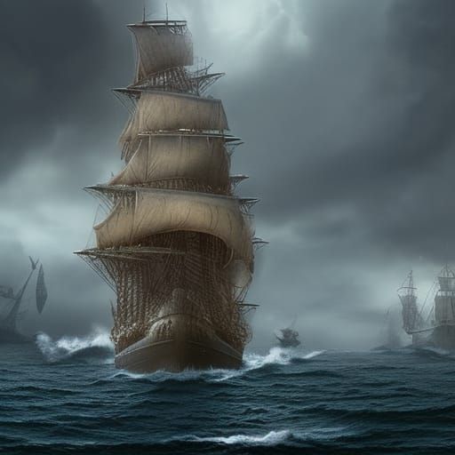 Epic Digital Painting of Noah's Ark