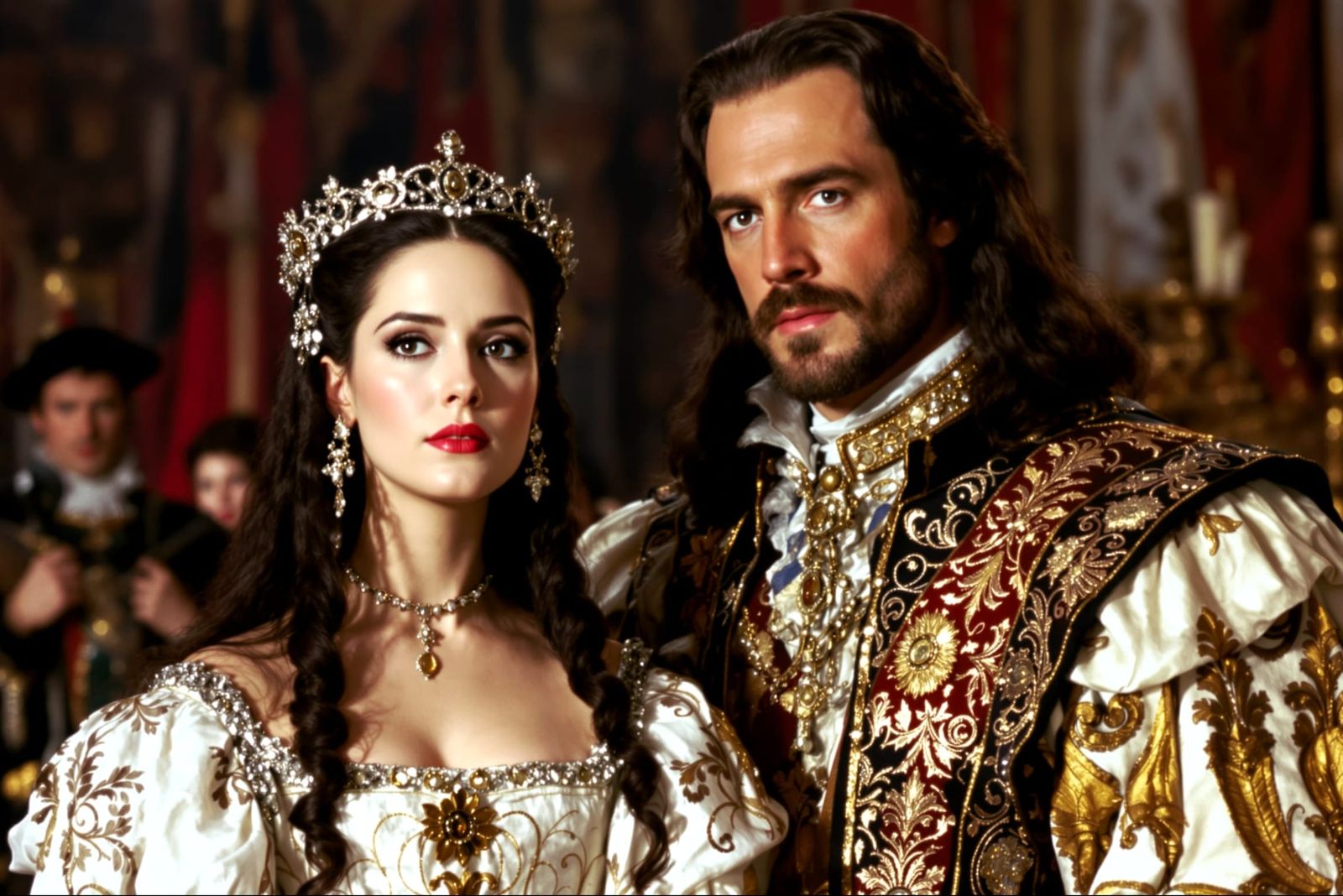 Anne Boleyn and King Henry VIII in Tudor Court