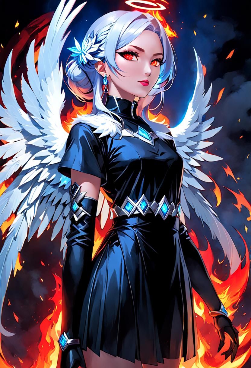 Nephalem Balance: Angel and Demon in Digital Art