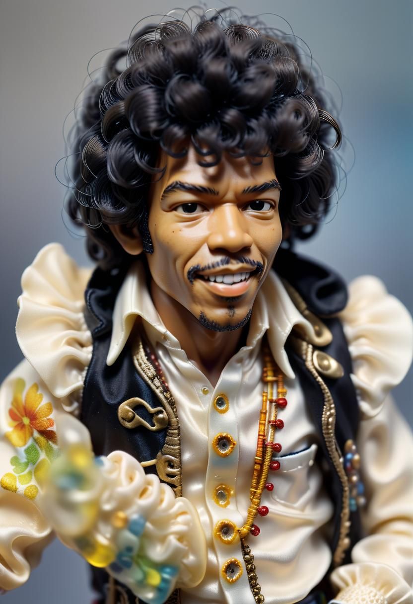 Jimi Hendrix as a Plastic Action Figure