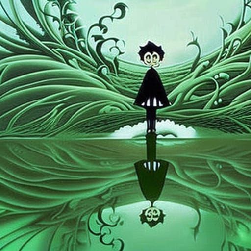 Eerie Supernatural Masterpiece Inspired by Burton and Ghibli