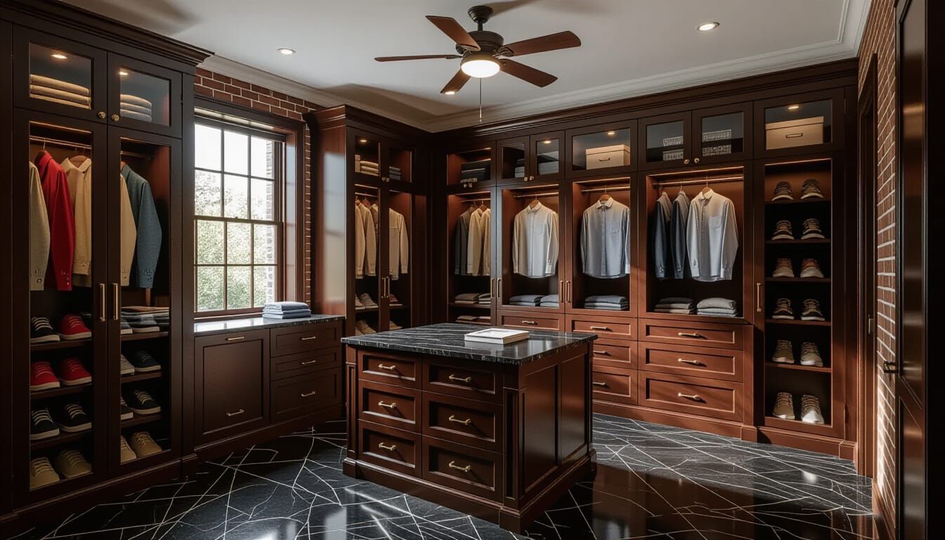 Victorian Walk-In Closet with Secret Door
