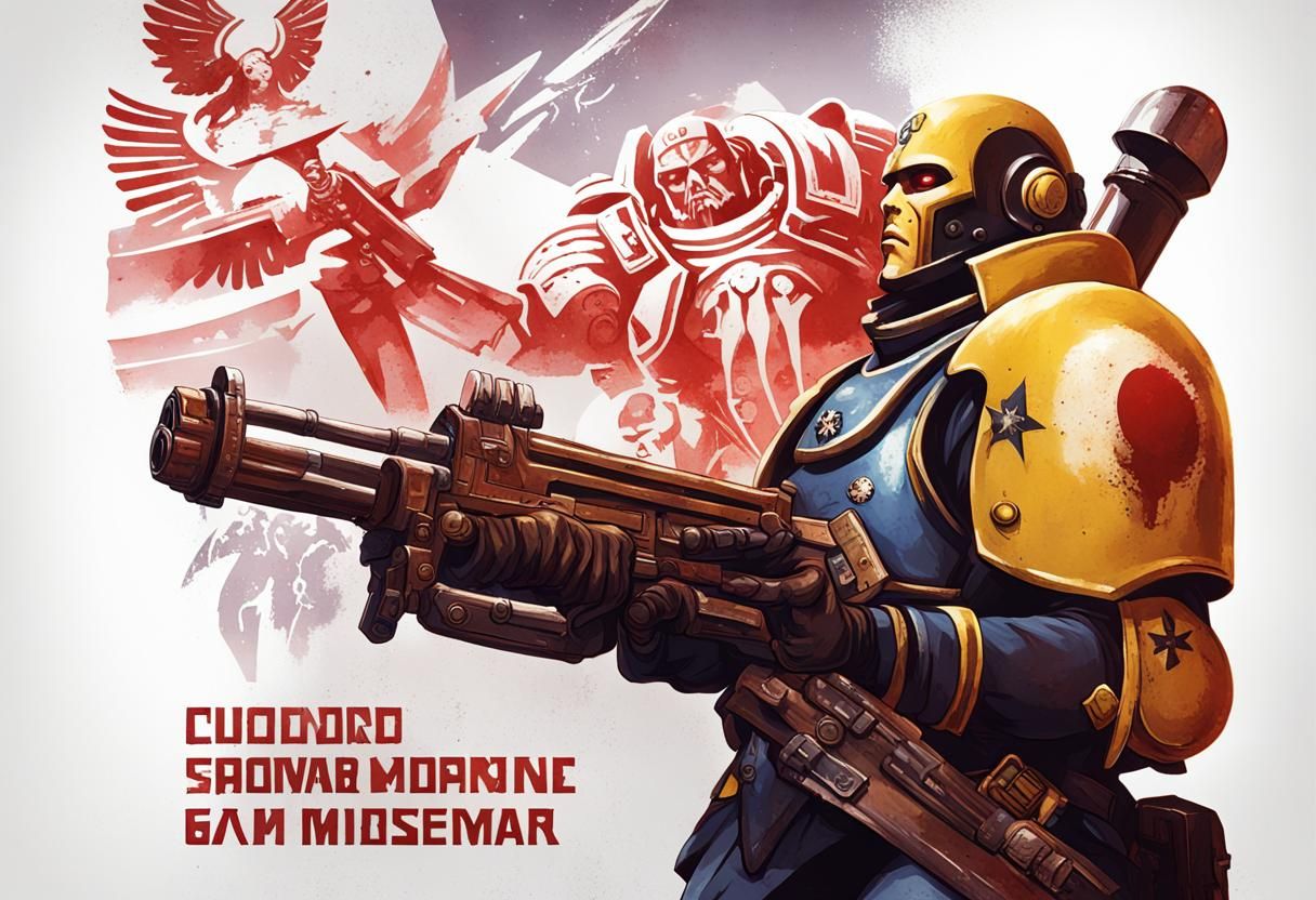 Warhammer 40k Propaganda Poster: Space Marine