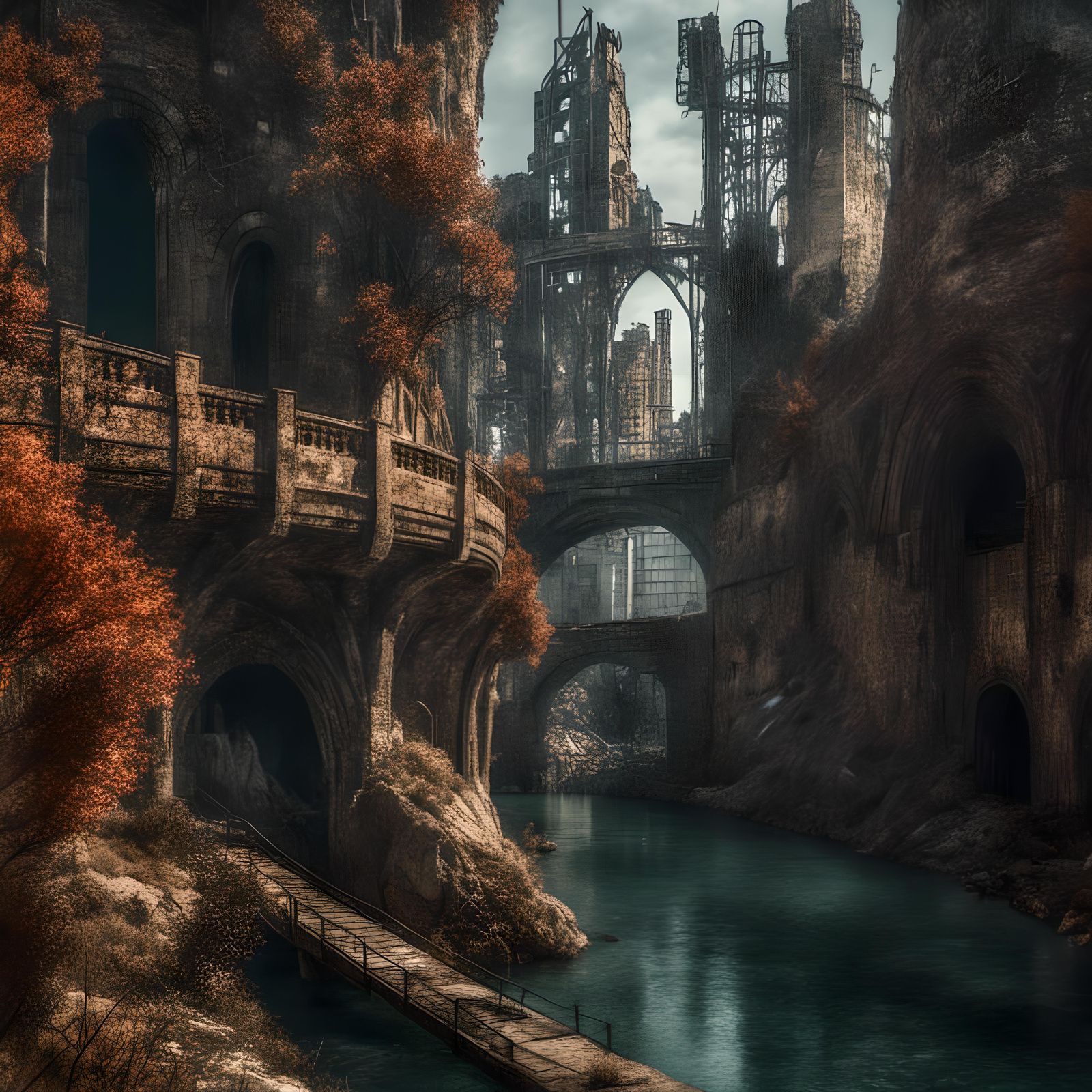 Detailed Matte Painting with Intricate Details