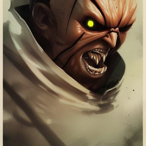 Sinister Killer Bee Humanoid in Digital Art Style