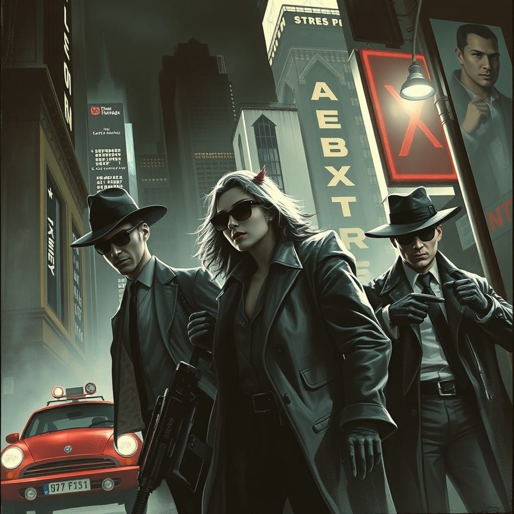 Moody Cityscape in Detectivepunk Style