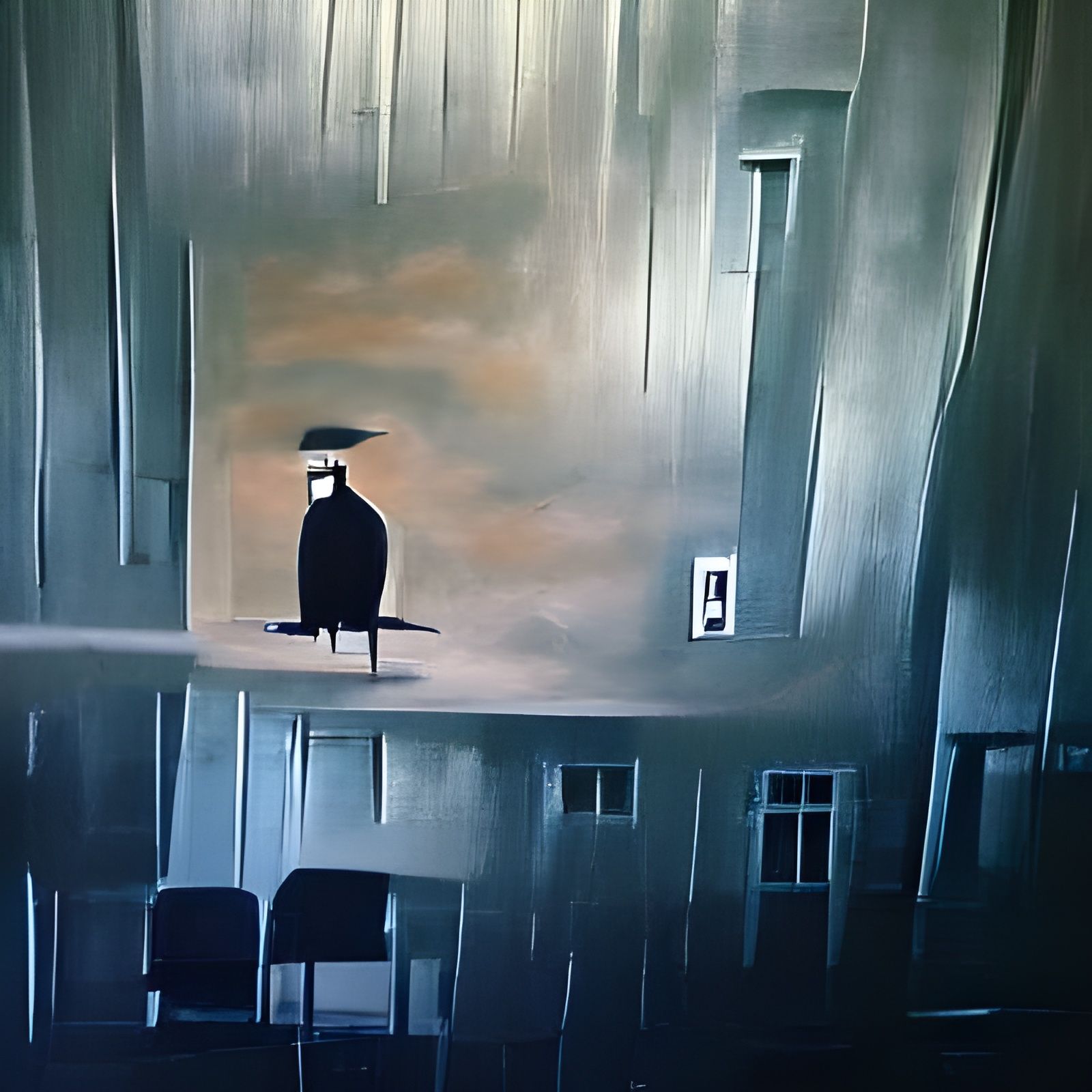 Kafka as Sinister Crow in Film Noir Style