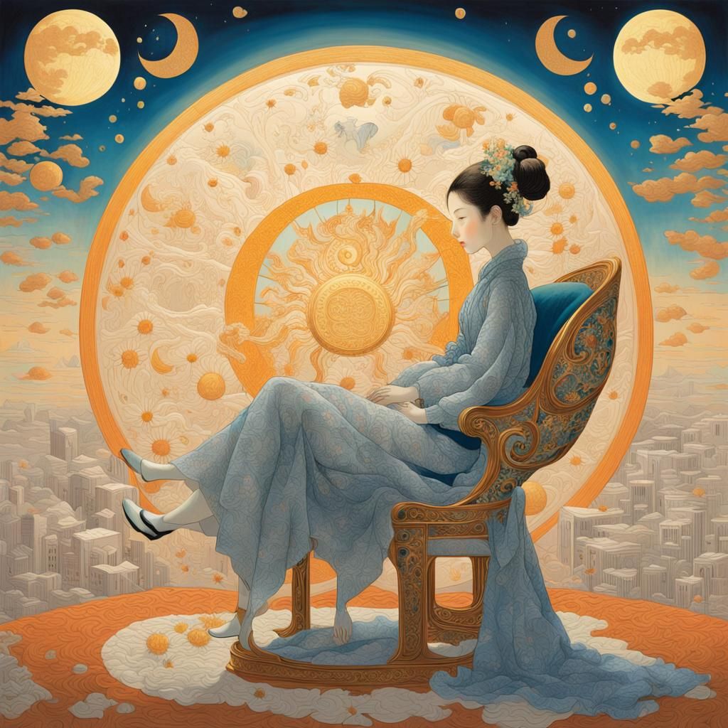 Celestial Chair: A Surrealist Digital Masterpiece