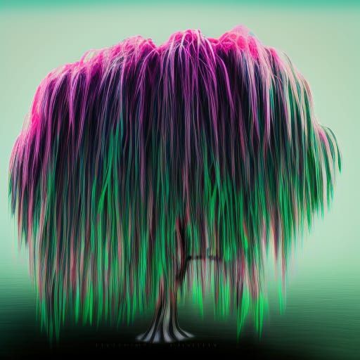 Holographic Weeping Willow Tree by Pablo Amaringo