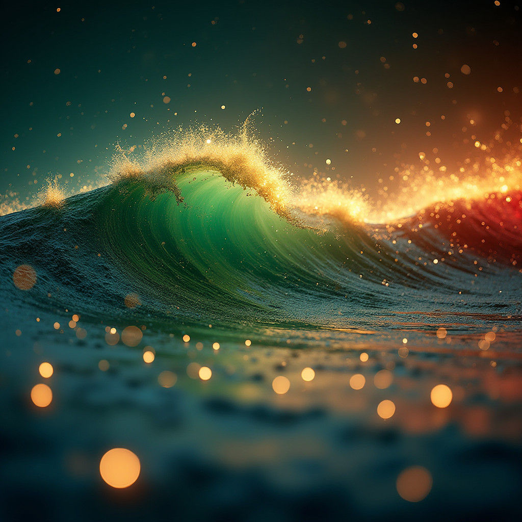 Sound Wave of Christmas Song as Dreamlike Photography