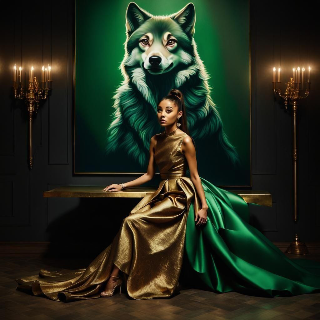 Ariana Grande in Asymmetrical Dress