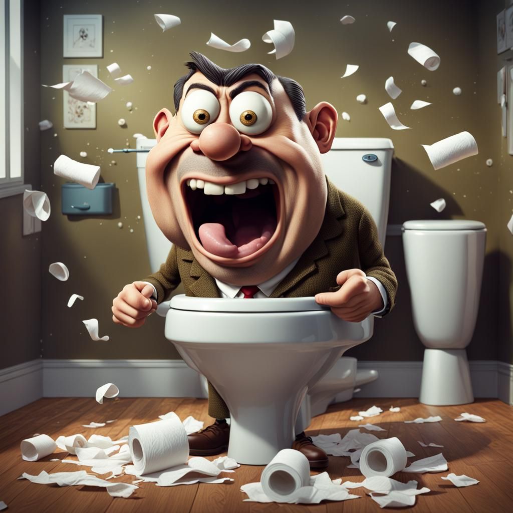 Funny Mr. Bean Caricature: Detailed Digital Art