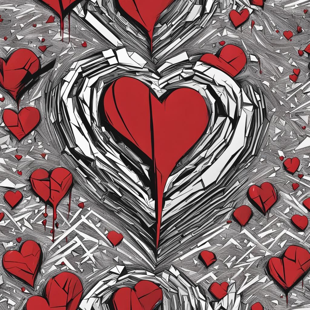 Stylized Image of a Broken Heart