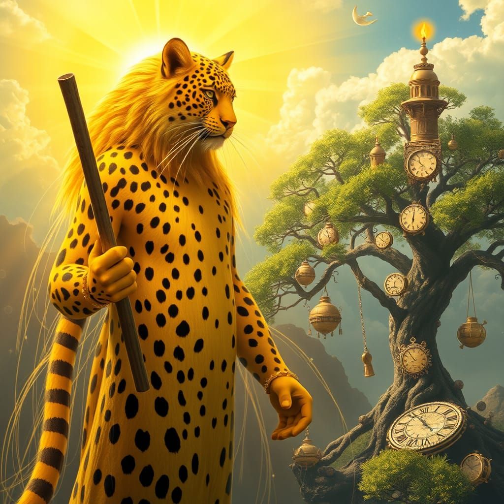 Yellow Leopard Man Brings Rain in Eternal Sunshine
