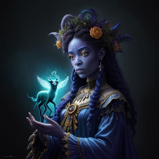 A beautiful  priestess