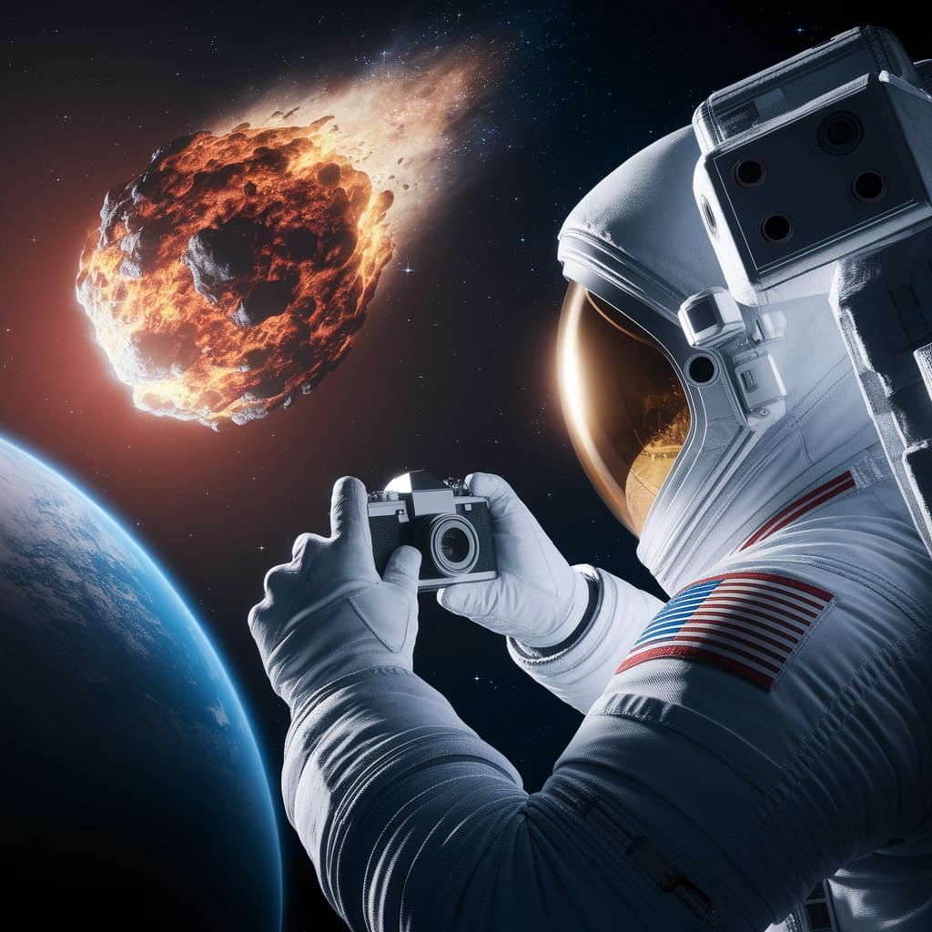 Astronaut Captures Asteroid Impact in Deep Space