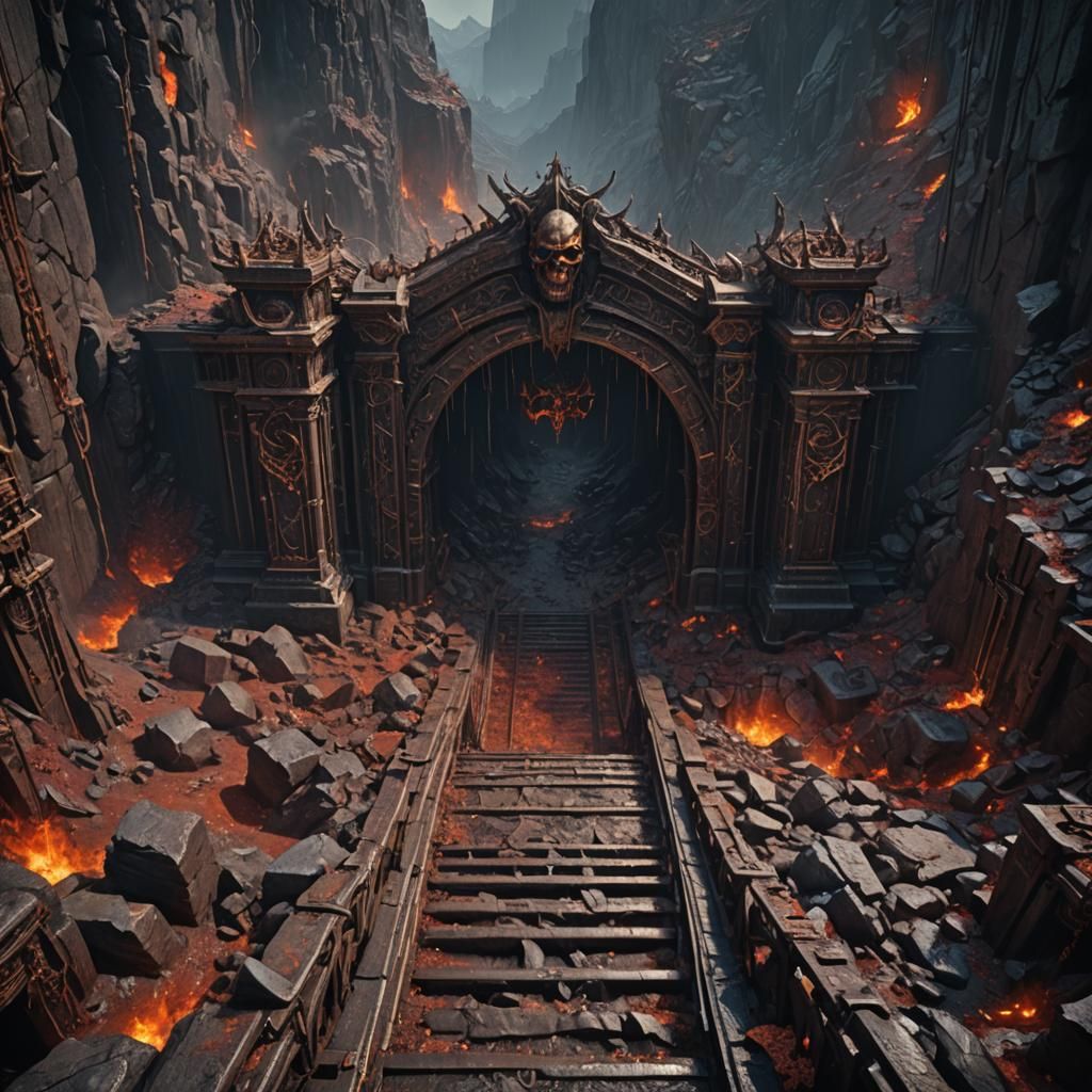 Horror Gates to Hell: Detailed Matte Painting